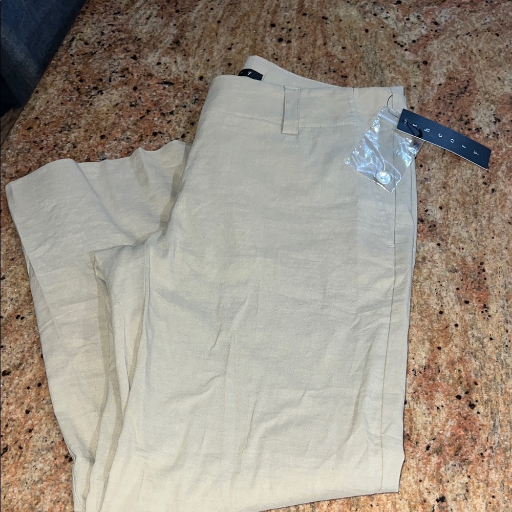 Theory Tan Ankle Pants